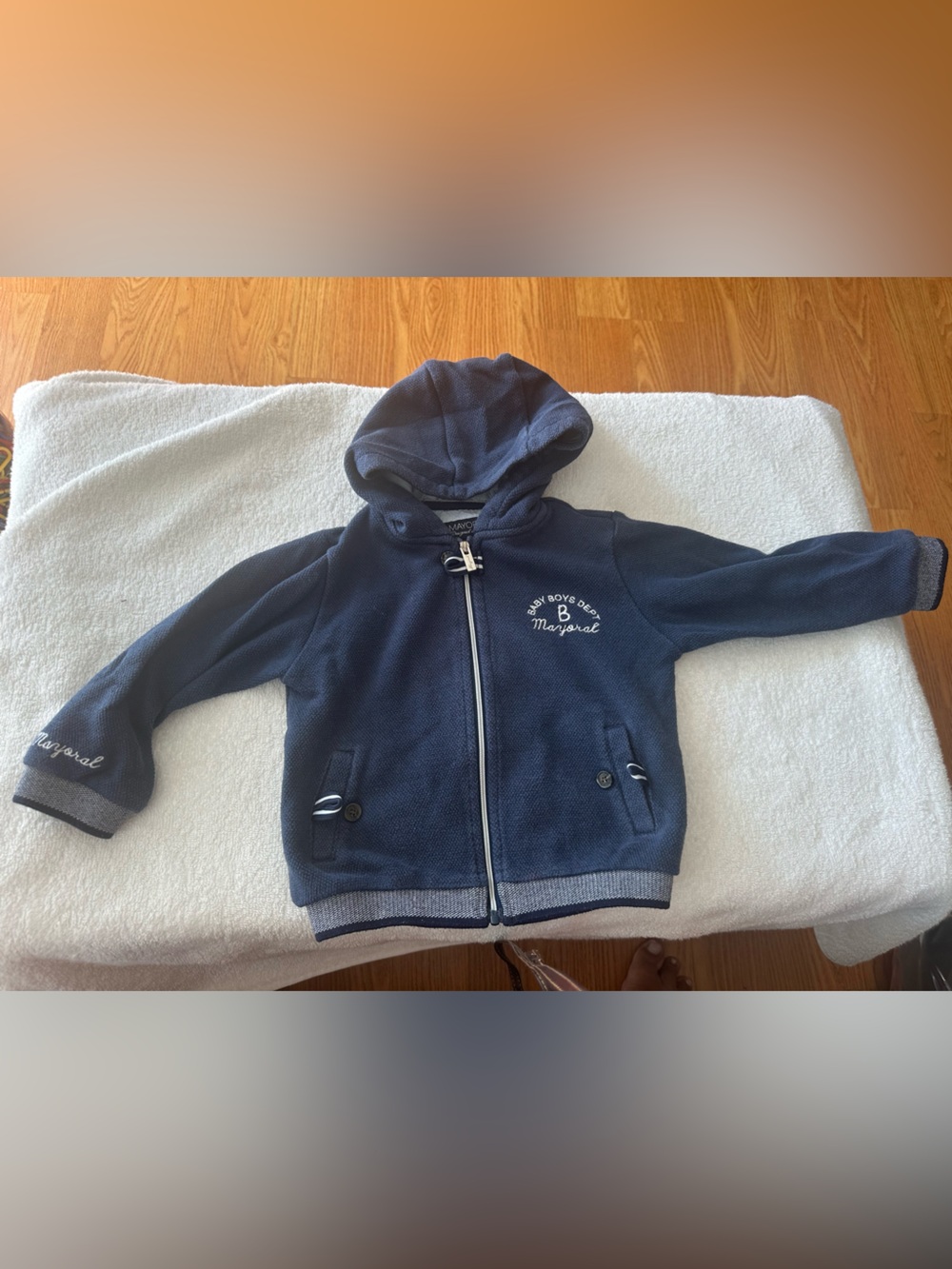 Mayoral Navy Hooded knitted-Style Jacket for Kids